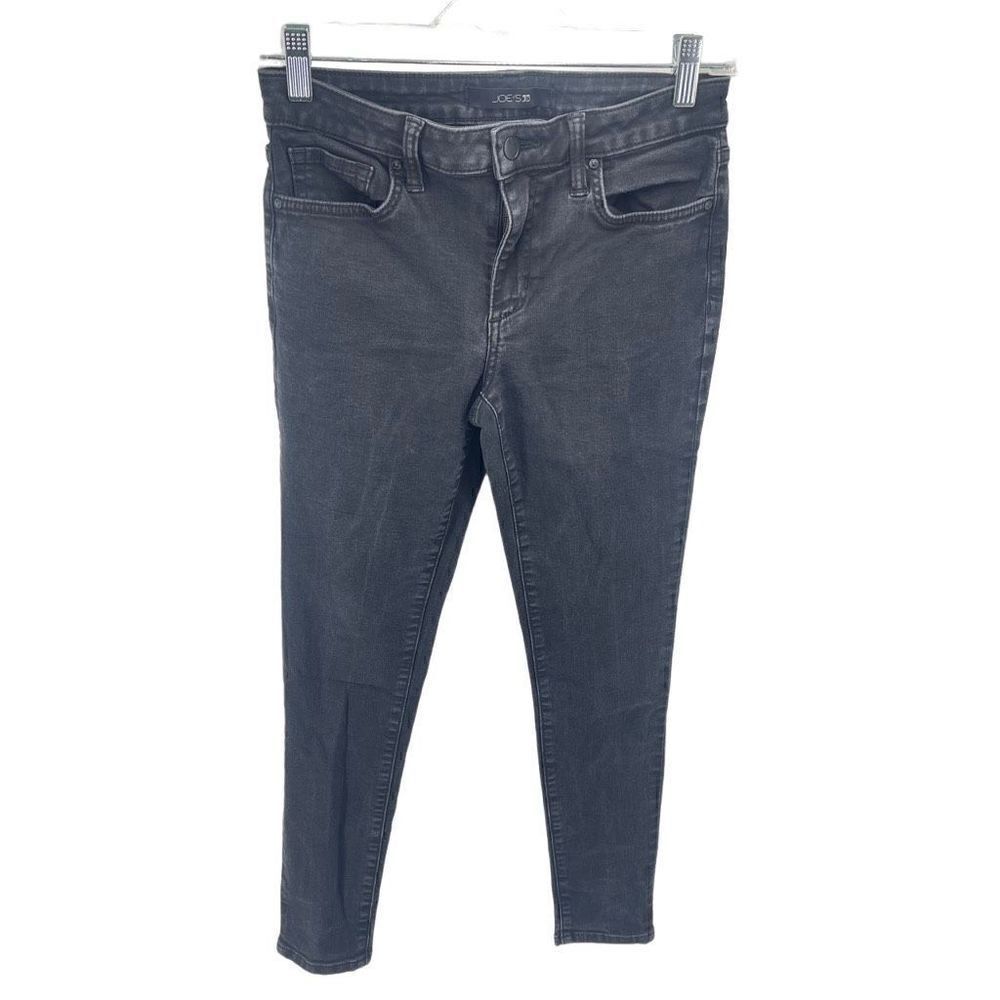 Joe's Womens Skinny Jeans Mid Rise Stretch Denim Slim Leg Pockets black Size 27